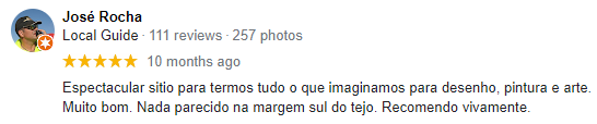 Google Reviews Papelaria João Correia